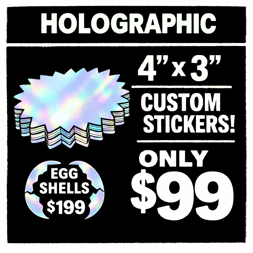 *Custom - Holographic Stickers